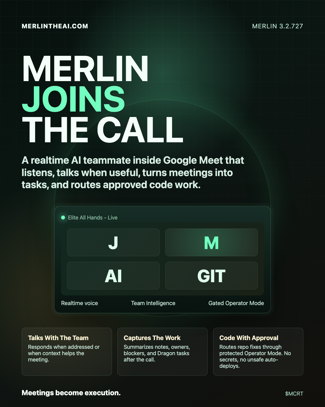 Merlin Google Meet operator